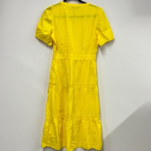 LOFT Bright Yellow Midi Dress 4 - Picture 7 of 7